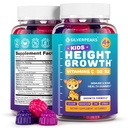 Hoogte groei Gummies voor kinderen - Groei Vitaminen voor tieners, Hoogte verhoging Multivitamine voor jongens & meisjes met Calcium Vitamine D C K2 Magnesium Zink, Natuurlijke Hoogte Groei Maximizer Supplement, 60 PCS