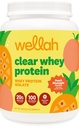 Wellah Clear Whey Protein Isolate Powder (Peach Pineapple) 30 Servings - 20g of Protein, 100 Calories, Sweetened with Stevia