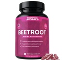 Organic Beet Root Capsules - 1400mg Beetroot Powder for Natural Energy & Endurance Support, Non-GMO, Made in The USA, Beet Supplement - 60 Capsules, 30-Day Supply