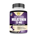 Melatonin 25mg, Extra Strength with L-Theanine & Vitamin B-6, Fast Dissolve Tablets, Sleep Support, Relaxation, Restful Sleep, Drug Free, Natural Berry Flavor, 120 Chewable Tablets