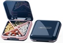 DUBSTAR Pill Box - Waterdichte Draagbare Dagelijkse Kleine Case voor Portemonnees Pocket Compact Travel Medicine Holder voor Vitaminen,Visolie, Complementen, Medicatie(Deep Blue)