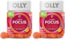OLLY Laser Focus Gummy, Ginseng, Alpha GPC, B Vitamins, Berry Tangerine Flavor - 36 Count (Pack of 2)