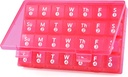 Grote maandelijkse pil Organisator, 28 dagen pil Box 1 keer per dag, 4 weken per maand pil geval Container,Reizen Vriendelijke Geneeskunde Organisator voor Vitaminen, Visolie, Supplementen