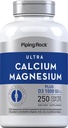 Piping Rock Calcium Magnesium Supplement with Vitamin D3 | 250 Caplets | Non-GMO, Gluten Free