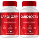 Cardiozen Capsules, Official Cardiozen Advanced Blood Formula Supplement Pills - Maximum Strength, All Natural Healthy Circulation & Stable Levels, Premium Cardio Zen Reviews (2 Pack)