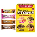 FITCRUNCH Full Size Protein Bars, 6-Layer Baked Bar, 6g of Sugar, Gluten Free & Soft Cake Core (12 Bars, Variety Pack)