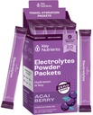 Paquets en poudre pour électrolytes multivitamines - Delicious Acai Berry 20 Packs d'hydratation - Poudre d'hydratation de voyage - Pas de sucre, pas de calories, sans gluten - Fabriqué aux États-Unis