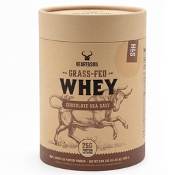 100% Grass Fed Whey Chocolate Protein Powder – Only Four Ingrediants, Absolutely Nothing Artificial – 25g of Grass Fed Whey Protein Per Serving – Clean Post Workout Recovery Powder – 2.84 lbs
