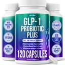 FloraBliss 120 Probiotic Capsules - 900 Million AFU of Akkermansia, Clostridium, Bifidobacterium. Added Prebiotic Chicory and Green Tea Exact. Gluten Free - Vegan - Non GMO.