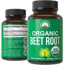 Capsules de végétalien de racine de betterave biologique de l'USDA. Beets Juice Powder Super Food Pills 1200 mg. Capsules d'extraction de betterave à oxyde nitrique. Supplément de soutien au polyphénol pour les femmes et les hommes