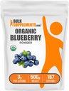 BulkSupplements.com Biologische Blueberry Powder - Antioxidant Support, Bluberry Supplement - Vegan & Glutenvrij, 3g per portie, 500g (1.1 lbs) (verpakking van 1)