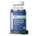 Migraine Gummy – Headache and Migraine Relief Supplement with Magnesium Glycinate, CoQ10, Feverfew, B6, Ginger, and Riboflavin – 60 Gummies