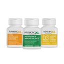 TrioXL - 3 krachtige supplementen die een sterk immuunsysteem bevorderen, inclusief TumericXL, VitaminXL D3 & ProbioticXL, Glutenvrije Immune Booster, 3-30 Tellen