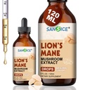 Lion Mane Supplement, Organic Lion's Mane Liquid Drops for Focus, Hericium erinaceus Mushroom Extract Tincture for Brain, Immune, Memory Clarity, Alcohol Free, Non-GMO, 4 Fl oz