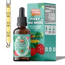 Pick No More Kids Liquid Greens Supplement with Sulforaphane from Broccoli Sprout Extract – Hidden Nutrition for Picky Eaters, Daily Wellness & Cellular Support, Vegan, Sugar-Free, 1yrs+, 60mL