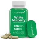 White Mulberry Leaf Extract 500mg - Sourced from Morus Alba Leaf, 200 Vegetarian Capsules, Supplement for Natural Balance and Wellness, 200-Day Supply, GMP Certified, Made in USA