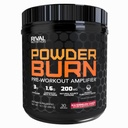 RIVAL NUTRITION Powder Burn Pre-Workout Energy Powder for Men and Women I 3g L-Citrulline, 1.6g Beta-Alanine, 625mg Electrolytes, 200mg Natural Caffeine Per Serving I 30 Servings (Watermelon Candy)