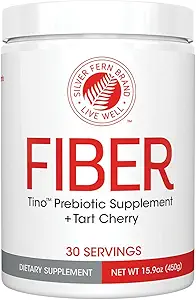 Tino Natural Glutenvrije Prebiotic Fiber Supplement - met Tart Cherry Extract & Polycan Black Gist Extract - Non-GMO, Water Oplosbare Fiber Powder Mix (1 Canister - 15,9 Oz)