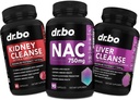 NAC Nier Lever Reiniging Detox - 750 mg N Acetyl Cysteine Pure Vitamin Capsule - Dagelijkse lever Nieren Detox Ondersteuning Formule voor galblaas, blaas urine Tract Supplementen & Melkdistel