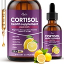 Cortisol Supplements for Women & Men - Magnesium Glycinate, Ashwagandha, L-Theanine, Phosphatidylserine - Supports Calm, Focus, Sleep & Relaxation - 2 FL OZ