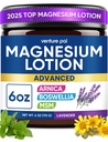 Magnesium Lotion with Arnica, MSM & Boswellia – Cooling Magnesium Cream – Lightweight Moisturizing Lotion for Legs & Feet – Safe for Kids – 6 fl oz