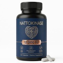 Nattokinase 12000 FU Per Serving, Nattokinase Supplement Organic, Supports Circulation & Heart Wellness, Vegan, Gluten Free, 120 Capsules