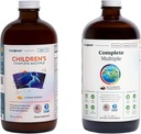 LIQUIDHEALTH Volwassene Complete Multiple & Children's Complete Multiple Daily Liquid Multivitamine Bundle for Family - Ondersteuning van algehele gezondheid, Boost Immune System - Made in USA, Whole Foods, Vegan, Non-GMO