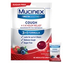 Mucinex Instasoothe Sugar Free Cough Drops, Cough Medicine voor volwassenen met Dextromethorfan HBr, Non Menthol Cough Drops, Cough Suppressant Lozen, Mixed Berry Medicated Cough Drops, 40ct