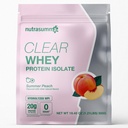 Nutrasumma Clear Whey Protein Isolate Powder, 20g Protein, Sugar Free, Fat Free, Lactose Free, Summer Peach Flavor, 1.21 lb, 22 Servings
