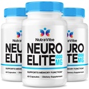 (3 Pack) Neuro Elite – The Natural Memory Support Formula with a Clean, Potent Blend to Support Sharp Focus, Clarity, Attention & Clear Thinking | NeuroElite Easy-to-Swallow Smart Pills (180 Capsules)