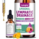 Liposomal Lymphatic Drainage Drops, 9-In-1 Lymphatic Drainage Supplements for Detox & Cleanse, with Echinacea, Dandelion, Elderberry, Burdock Root & Cleavers, Immune & Lymph System Support, 2 FL OZ