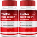 (2 Pack) Vitalsyn Blood Support, Vitalsin Glyco Optimizer Capsules Advanced Formula Supplement, VitalsynBlood Glycogen Pills Blood Flow Balance Control Vitalsym Premium Health Vital Syn (120 Ct)