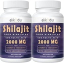 2000 MG Shilajit Supplement, 100% Pure Shilajit met 85+ Trace Minerals & 60% Fulvic Acid, Boost Energy & Immunity, Vegan, Natural, 120 Capsules