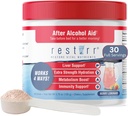 restirr Na Alcohol Hulp & Herstel: Ondersteunt de gezondheid van de lever, verhoogt de stofwisseling en ondersteunt het immuunsysteem met DHM, melkdistel, B-complex, hydratatie. 30 doses