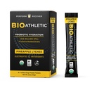 Probiotic + Electrolyte Hydration Drink Mix, with Vitamins D & B12, USDA Organic, NSF Certified for Sport, Subtle Pineapple Lychee Flavor, Naturally Light Taste, 10 Sticks