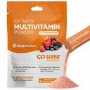 Go Wise Multivitamin Powder for Women and Men - No Water, No Pills | Vitamin B Complex, Vitamin D3, Zinc & Elderberry | Bariatric Multivitamin | Vegan Immune and Energy Support | Natural Berry