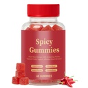 Spicy Gummies, Intimacy Gummy with Muira Puama, Chili Pepper, Maca & Epimedium for Promote Hormone Balance, Vegan, Peach Flavor (60 Count/Bottle)