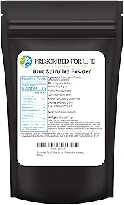 Voorgeschreven voor het leven Blue Spirulina Powder, Pure Vegan Superfood, Glutenvrij, Natuurlijke, Niet GGO, Blue Algen Powder (Phycocyanine), Verpakt met Proteïne, Vitaminen & Antioxidanten (56g)