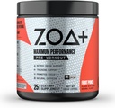 ZOA+ Zero Sugar Pre Workout Powder, Fruit Punch - NSF Gecertificeerd voor Sport met Elektrolyten, Creatine, Beta Alanine, Ginkgo Biloba, 200mg Cafeïne - 25 porties