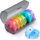 Sukuos Large Weekly Pill Organizer 2 keer per dag, Dagelijkse Pill Box 7 Dag Gemakkelijk te openen met dubbele bescherming, AM PM Pill Case voor Geneeskunde/Vitamine/Visolie/Suplements