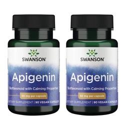Swanson Apigenin-Bioflavonoid Supplement Natuurlijke Prostaat Support-Metabolisme & Zenuwgezondheid Ondersteuning-Kan slaap en ontspanning 90 Caps, 50mg Elke 2 Pack