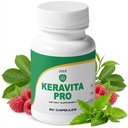Keravita Pro - Natural Supplement with Vitamins C, Vitamin E, Green Tea, Turmeric & Mushroom for Hair & Nail | Non-GMO, Stimulant-Free | Made in the USA, GMP-Certified | 60 Capsules - 1 Month Supply