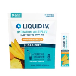 Liquid I.V.® Hydration Multiplier Sugar-Free - Mango Pineapple | Electrolyte Powder Drink Mix | 1 Pack (14 Servings)