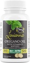 Louianna - Biologische Wilde Oregano olie met vitamine D, vloeibare Softgel Capsules met 80 Procent Carvacrol, Ondersteunt uw botten, Immune en Gut Health, Kruidensupplementen, 120 Softgels