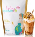 Baby Booster Gezouten Caramel Prenatale Vitamine Supplement en Proteïne Shake, Cafeïnevrij, Alle Natuurlijke, Vegetarische DHA, Hoog Proteïne, Methyl Folaat, B Vitaminen, Groot voor Morning Ziekte, 1 lb