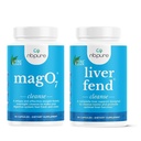 nbpure MagO7 + Liver Fend Detox Bundle | Oxygen-Powered Colon Cleanse & Liver Support | Relief for Occasional Constipation, Bloating & Toxin Build-Up | Ozonated Magnesium + Milk Thistle, 90 Capsules
