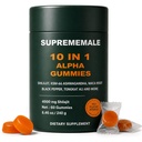 Suprememale Alpha Gummies for Men, 10-in-1 Alpha shilajit Gummies with Ashwagandha, Tongkat Ali, Black Pepper & Maca, 60 Gummies (1)