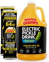 Dill Pickle Drink For Cramps - Electrolytes Powder - Makes 1 Gallon - (2 X Large Electrolyte Powder Stick Packs) -Alternative to sugary sports drinks and juice
