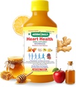 Hart Gezondheid 400 ml Dieetsupplement - Ondersteunt Hart Wellness en Verlaagt Cholesterol - Apple Cider Vinegar (ACV), Knoflooksap, gember, citroen en honing - 1 fles
