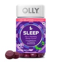 OLLY Sleep Gummy, 3mg Melatonin, L-Theanine, Chamomile, Lemon Balm, Sleep Aid, BlackBerry, 90 Count (Pack of 12)